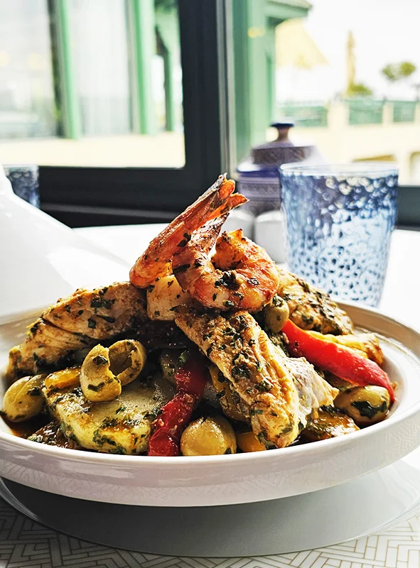 طاجين الجمبري في L'Amandier