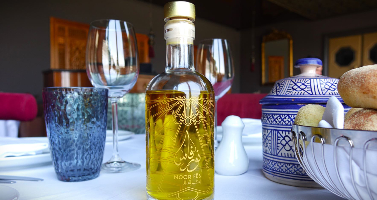 Noor Fes, Morocco's finest olive oil at the Restaurant L'Amandier
