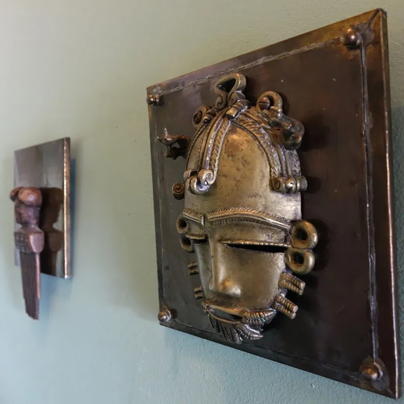 Contemporary art pieces at Palais Faraj