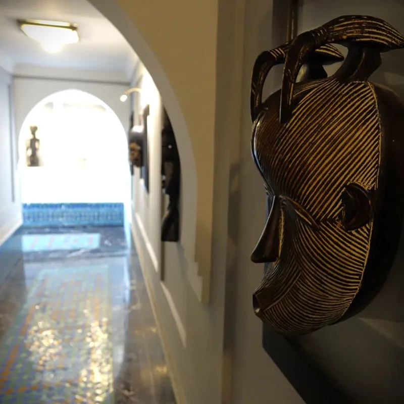 Wood sculptures at Palais Faraj