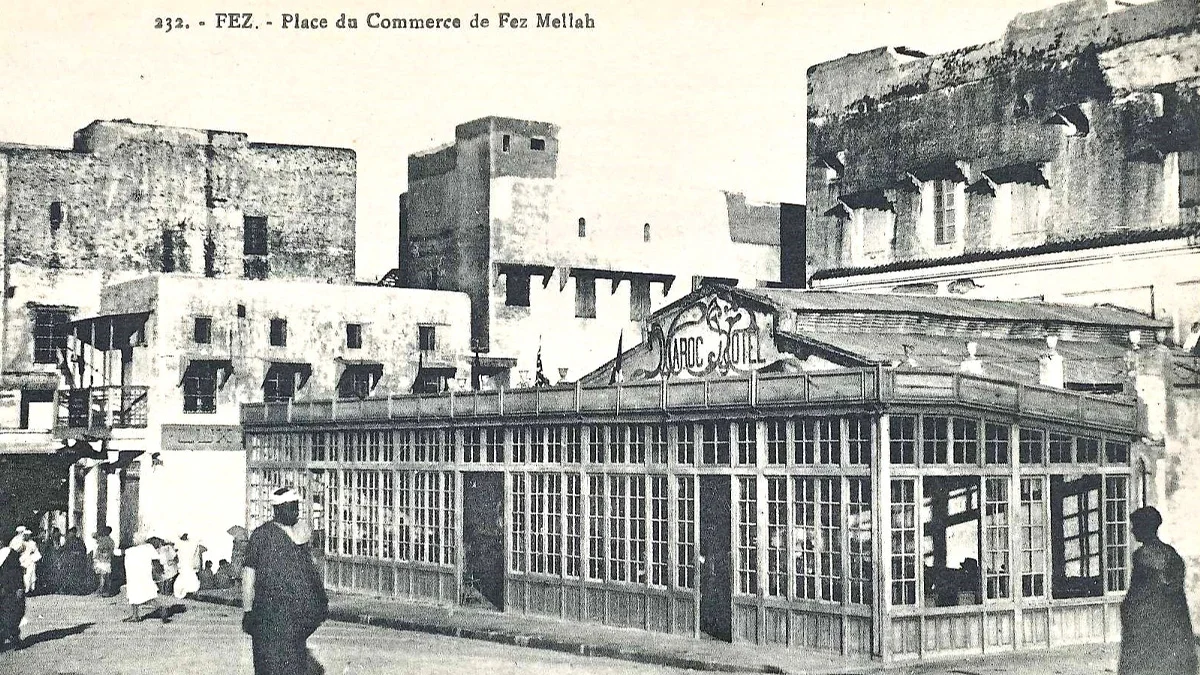 The former Place du Commerce in the Mellah, circa 1918-1919