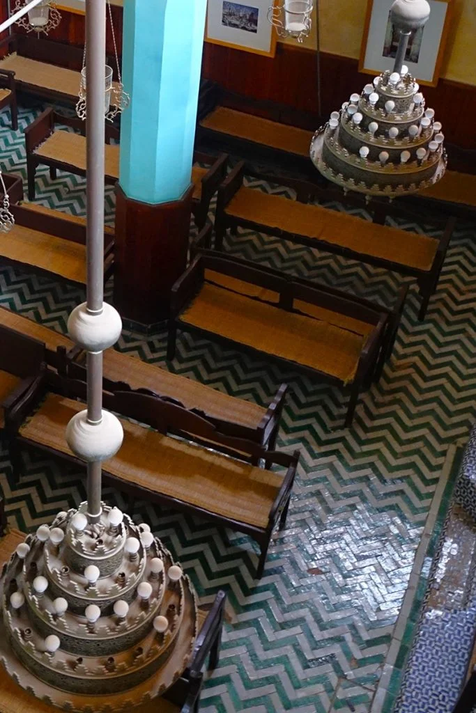 Interior of the Aben Danan synagogue