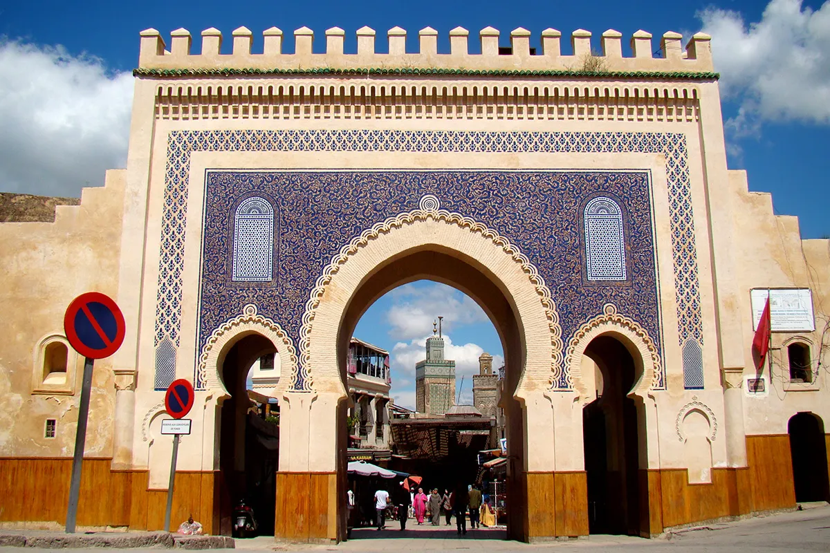 Bab Boujloud in Fez, the most famous gateway to the medina from the 12th century