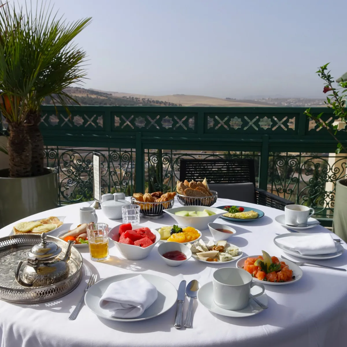 Moroccan breakfast at Palais Faraj