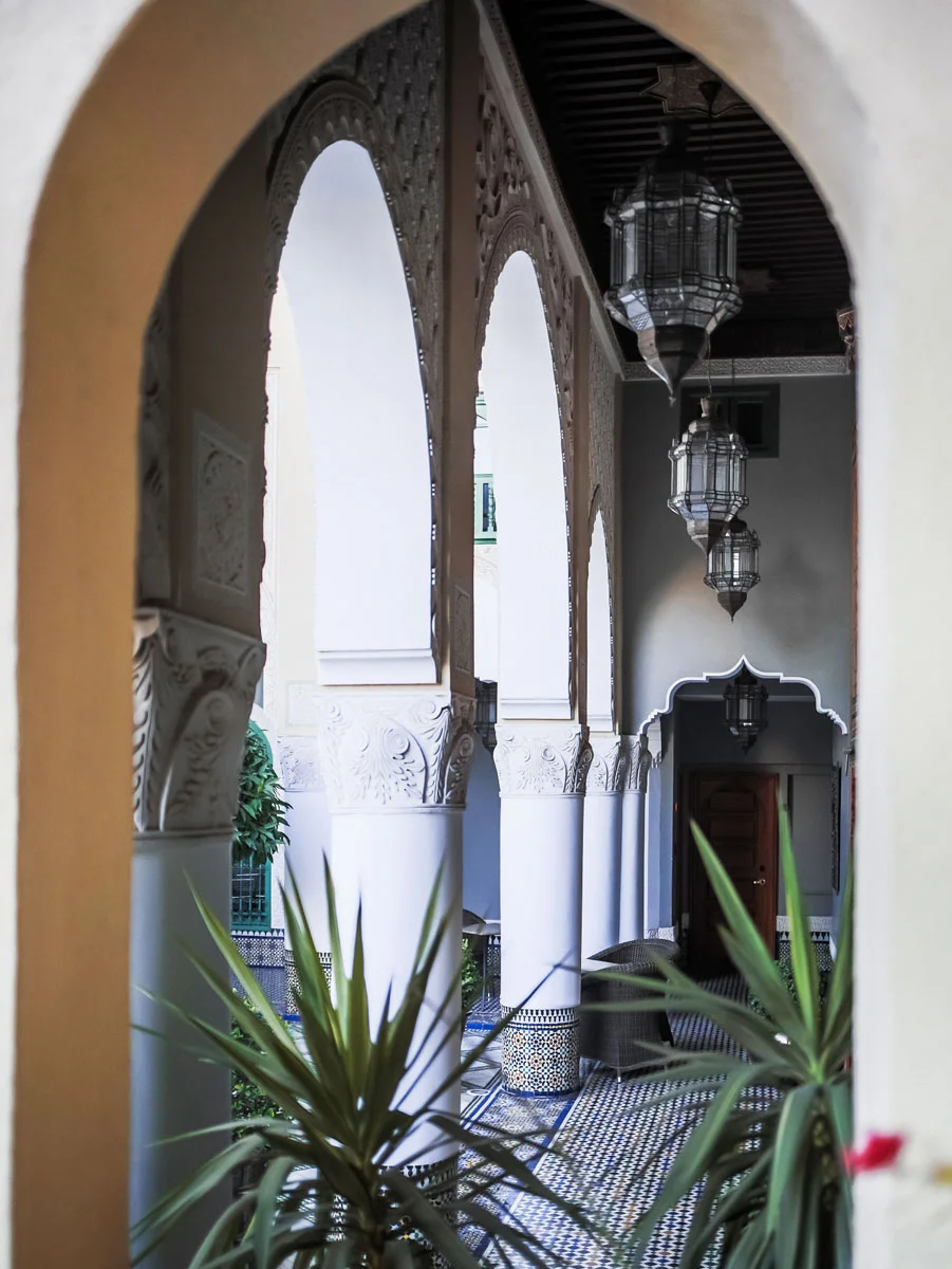 Innenhof des Luxus-Riads Palais Faraj