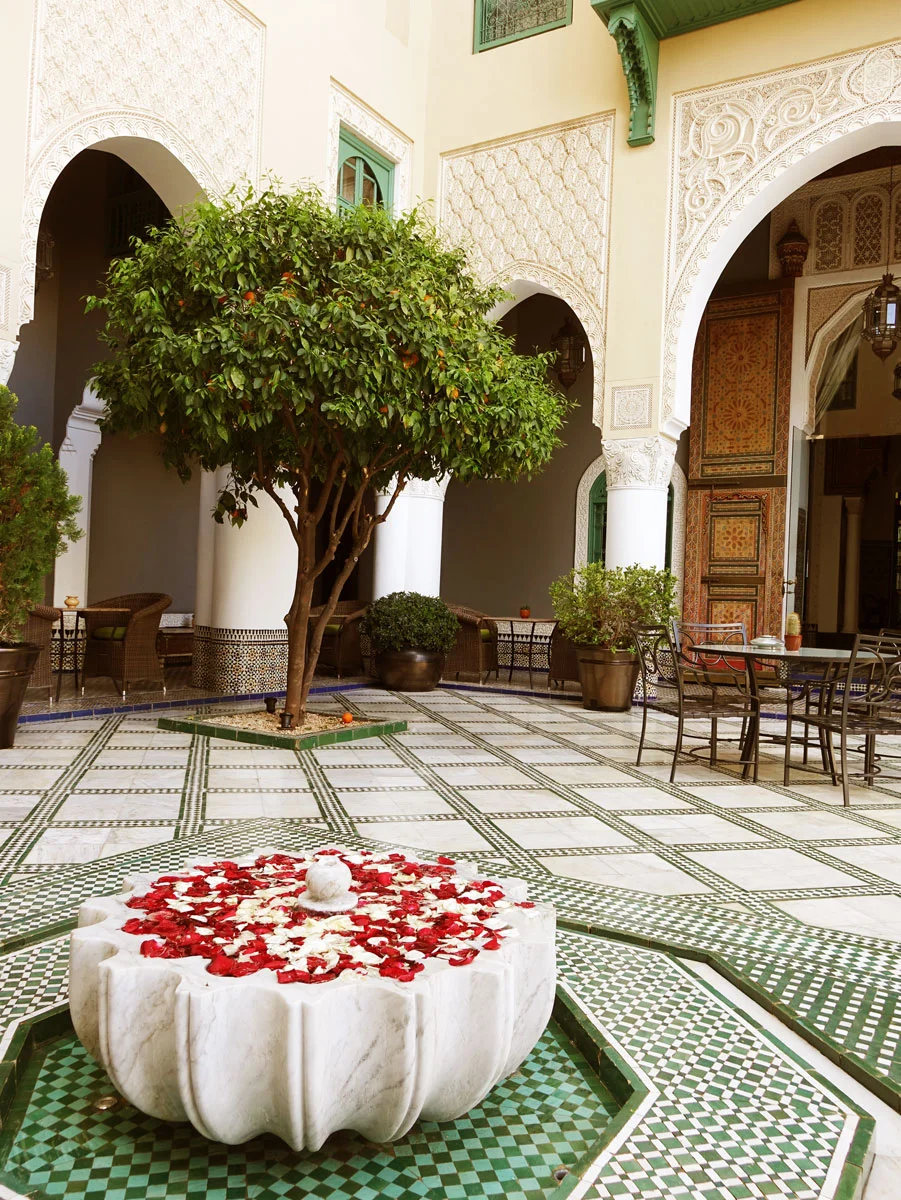 Innenhof des Luxus-Riads Palais Faraj Fes