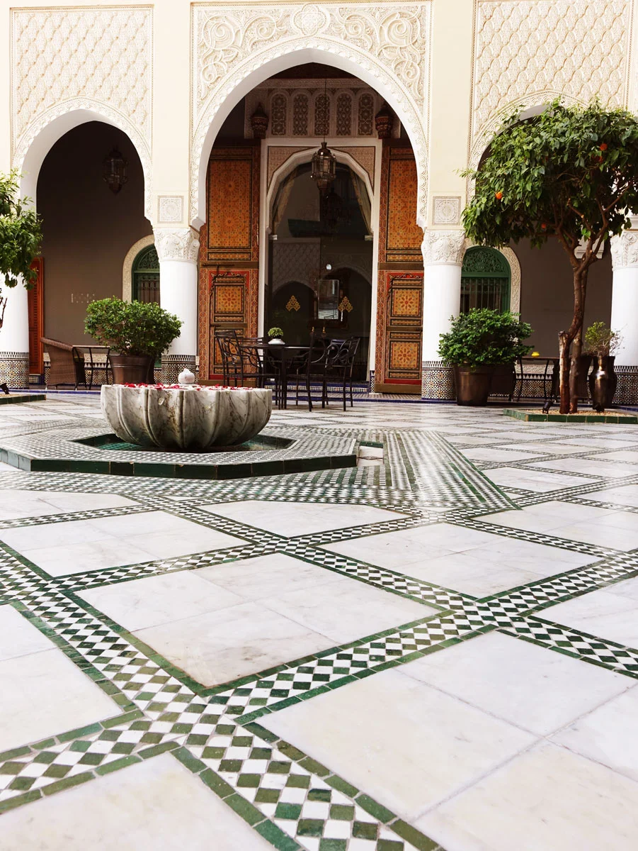 Innenraum des Luxus-Riads Palais Faraj